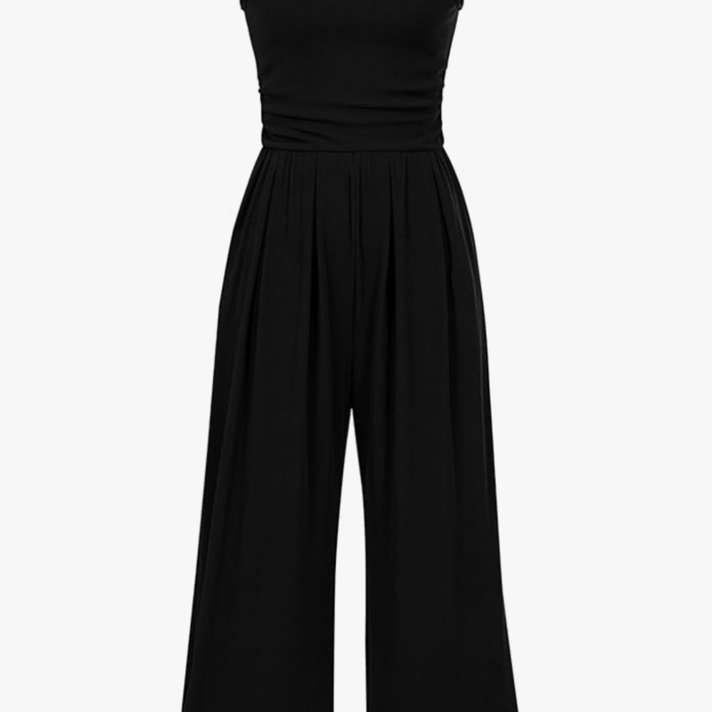 PRETTYGARDEN Sleek Sleeveless Wide Leg Jumpsuit  Size Large (12-14) - Picture 7 of 8